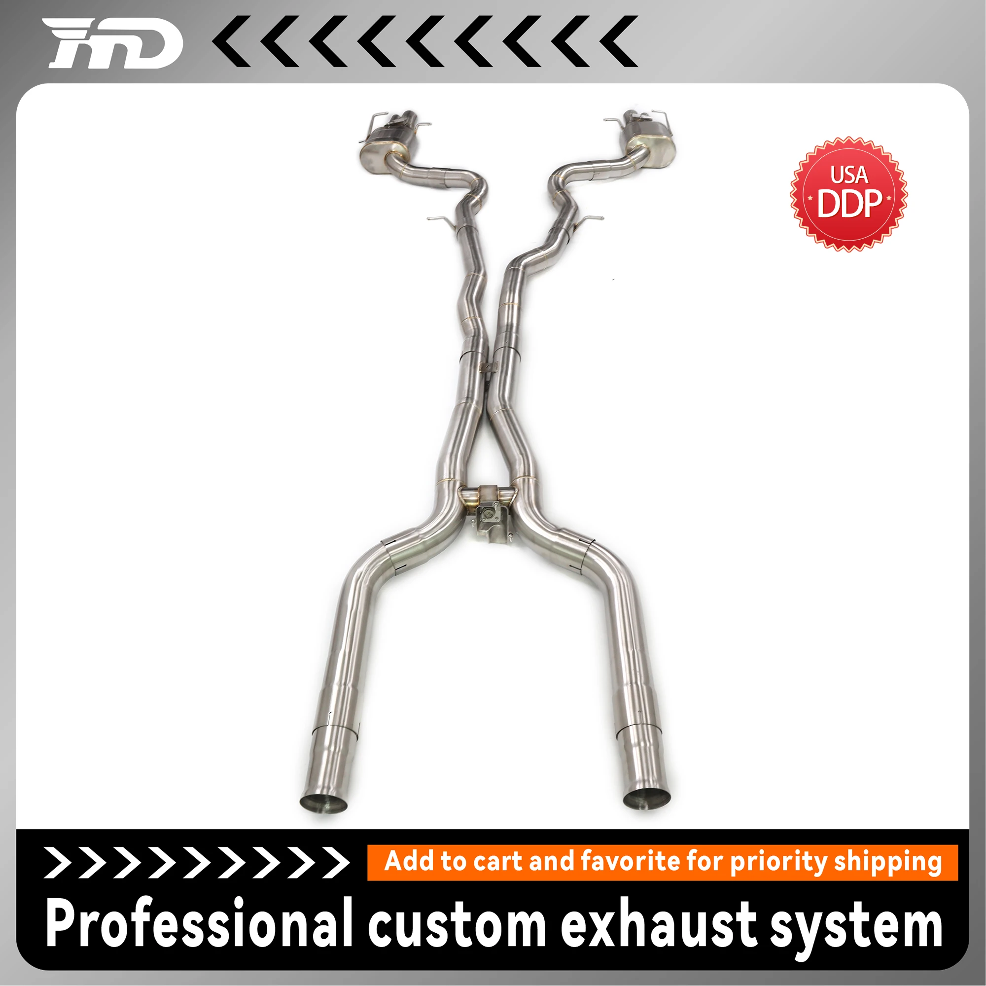 

Выхлопная система HMD из нержавеющей стали Catback для автозапчастей Mercedes Benz E63 W213, соответствующая три дизайна клапана OEM