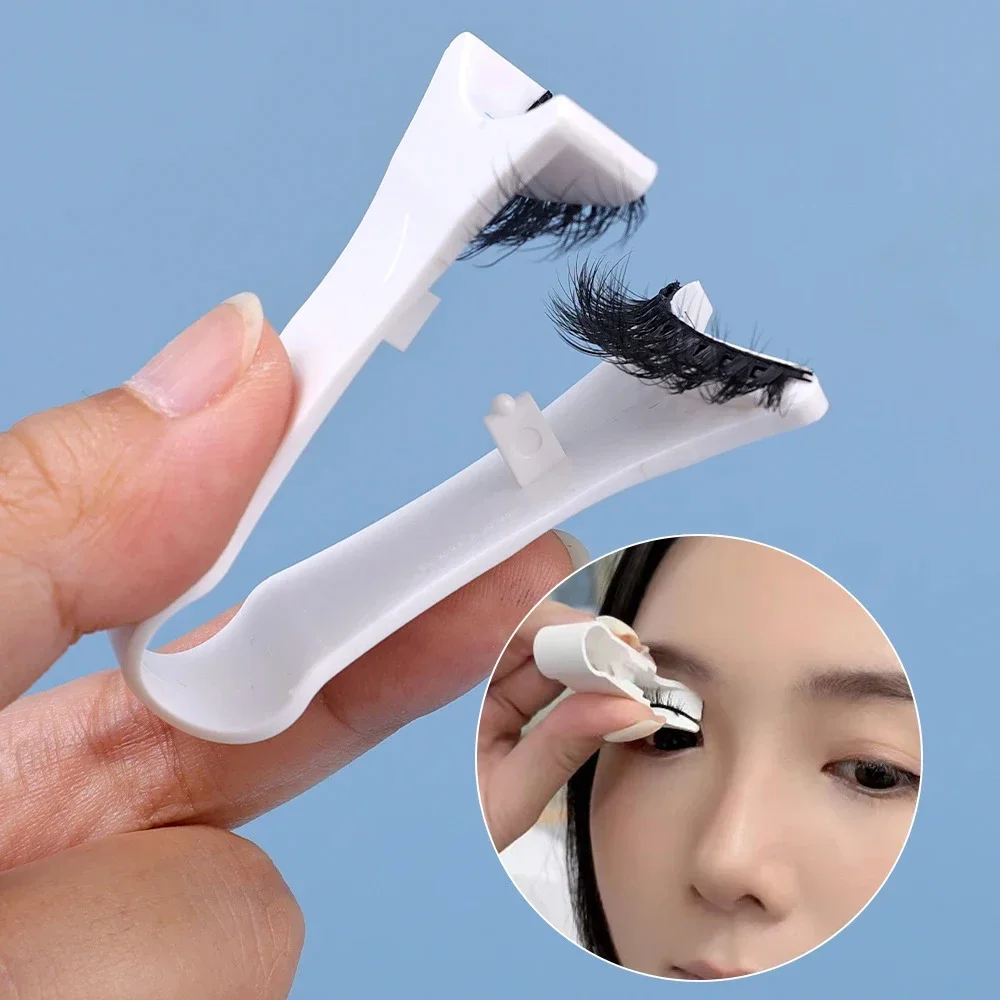 Applicatore professionale per estensione ciglia magnetiche Ciglia finte Pinzetta Bigodino Clip Morsetto Trucco 3D Ciglia di visone Pinzetta