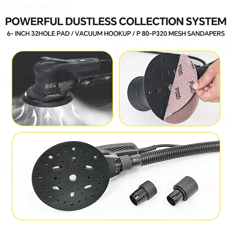 تصميم جديد الكهربائية فرش المدار ساندر المعجون طاحونة الحائط الكهربائية الصغيرة طاحونة اليد الخشب الطابق الملمع 360 واط #4