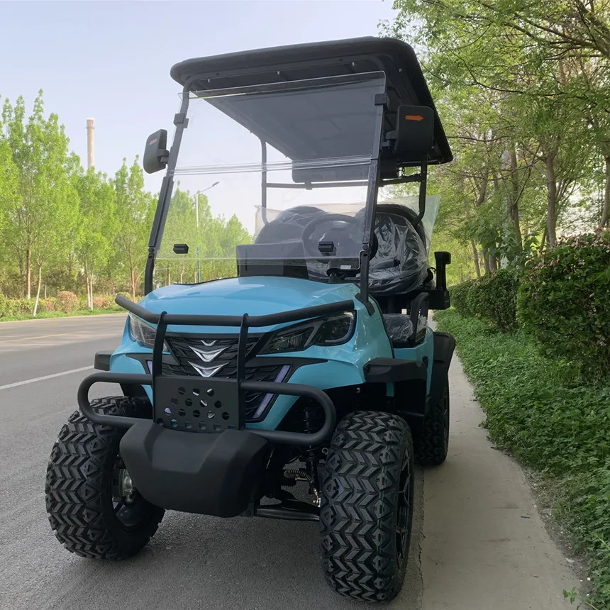 2 Seater Electric Golf Cart Quality 4 Wheel Lifted Off Road Tire 2+4 Seater 72V High Power Controller Golf Scooter Electric