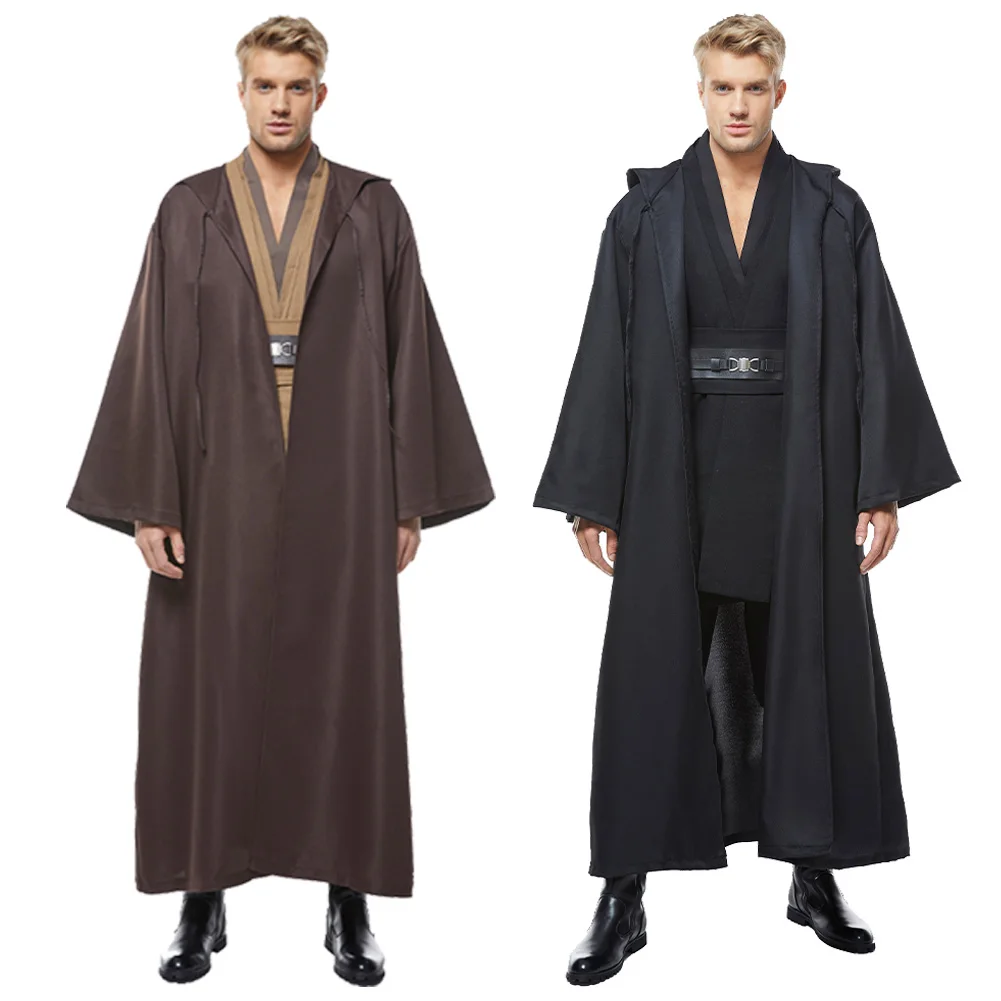 

Movie Space Battle Cosplay Anakin Obi Wan RolePlay Costumes Adult Men Cloak Disguise Halloween Carnival Party Fantasia Suit