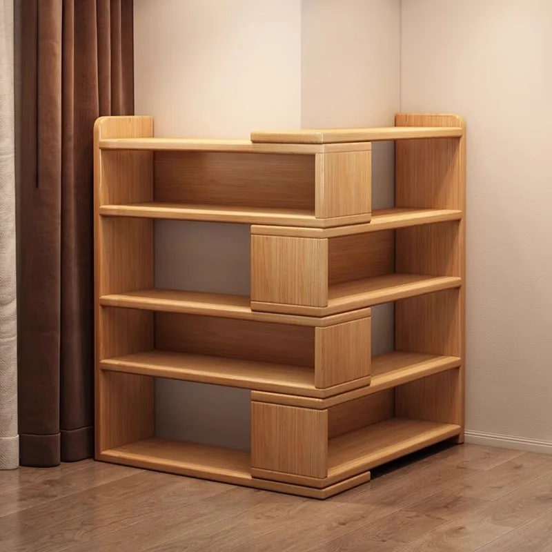 

Bookshelf retractable corner bookcase, bedside floor shelf, simple student desktop multi-layer storage cabinet