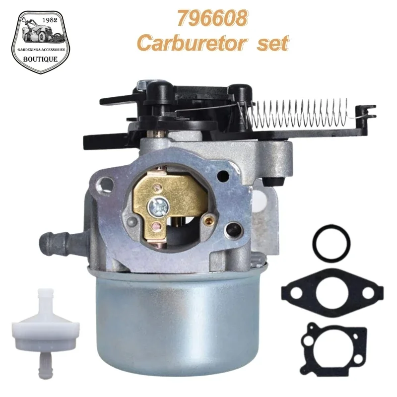 

Carburetor Replacement for Briggs Stratton 796608 Select 111000 11P000 121000 12Q000 Carb