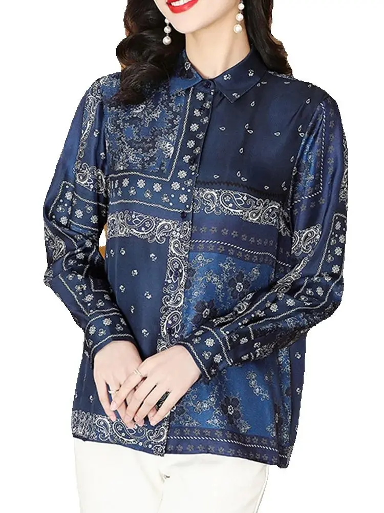 بلوزات نسائية أنيقة قمصان نسائية مطبوعة على الموضة لربيع وصيف blusa mujer