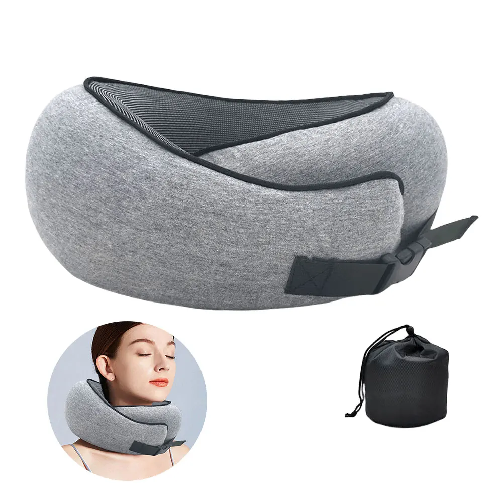 Travel Pillow Memory Foam Neck Pillow Cervical Vertebra Travel Portable Noon Break Aircraft U-Shape Pillow Sleep Camping Pillows