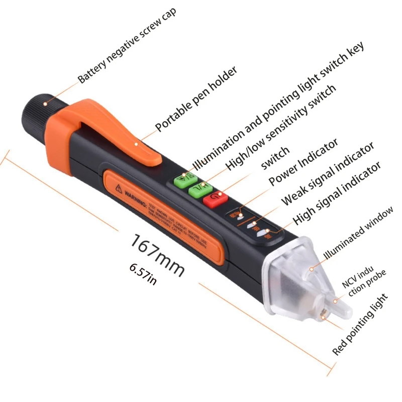 Máy dò điện áp không tiếp xúc Đèn báo điện Máy kiểm tra dây điện Bút điện áp xoay chiều Thả tàu