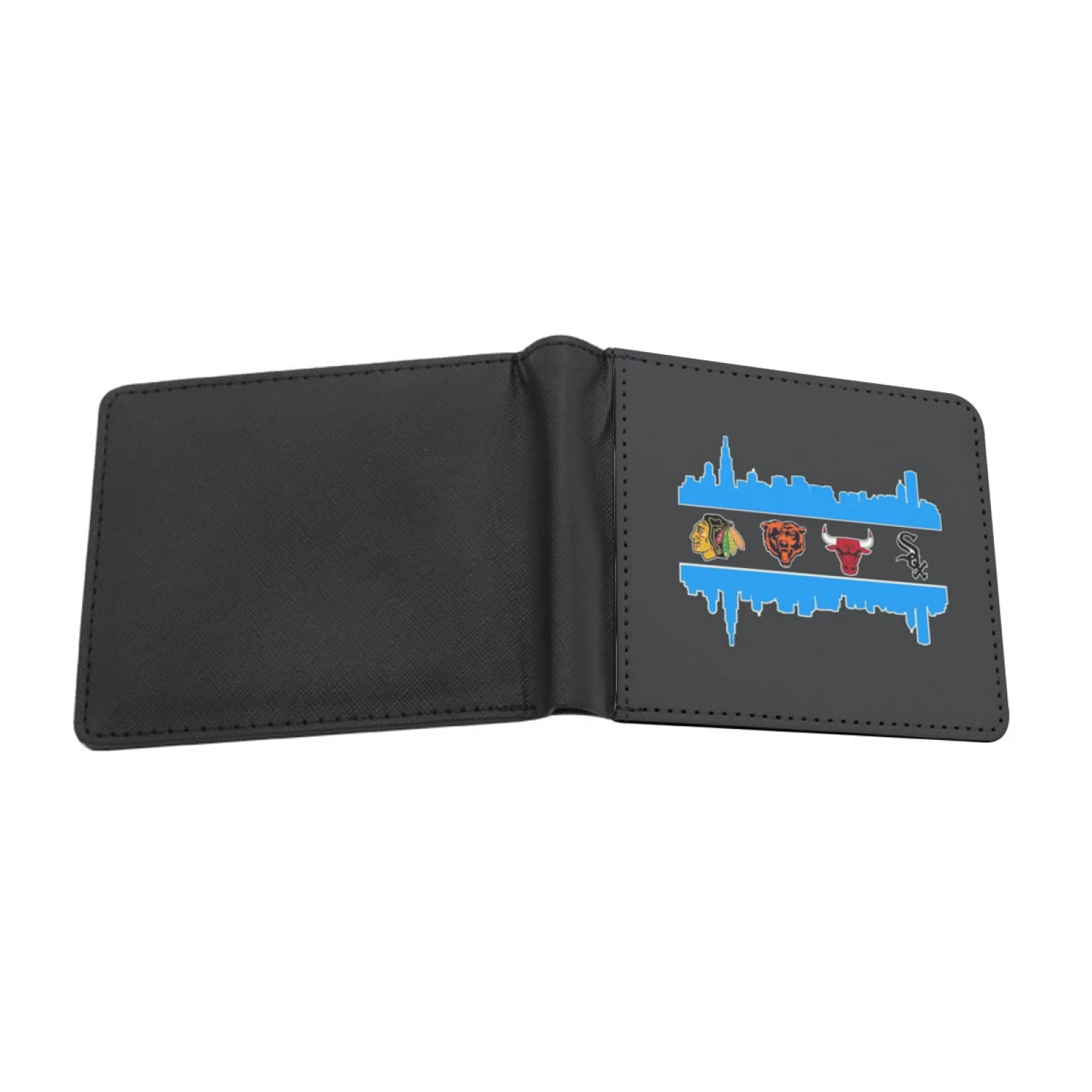 Chicago Fan Sport Teams Mens Mashup Combined Logo Personalized Men's Leather Wallet Card Money Bag Pu Leather Wallet Chicago