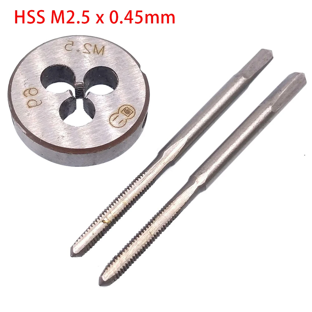 Taper Tap Die Thread Right Hand M2.5 X 0.45mm 1 Set Accessories Die Metric Parts Home Industry Outdoor Top Sale