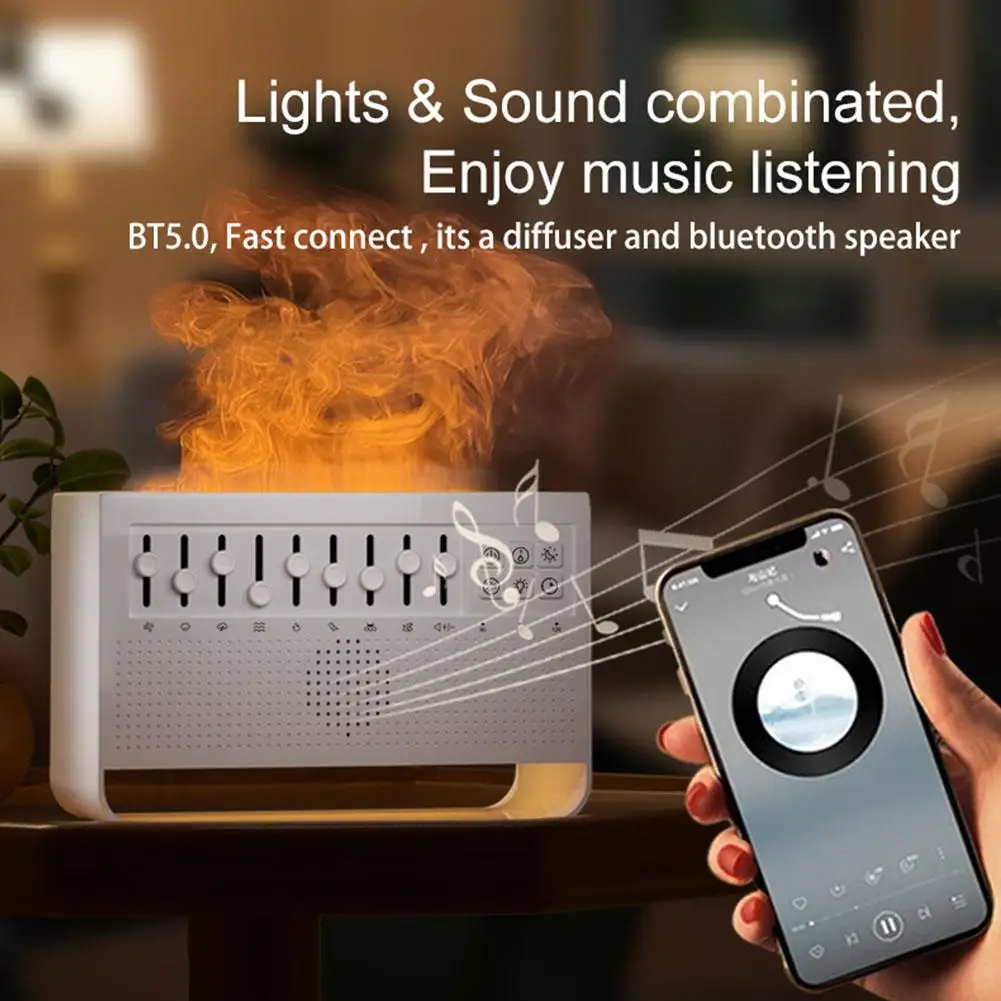 

3in1 White Noise Bluetooth Music Aromatherapy Machine Diffuser Air Aid Night Ultrasonic Diffuse Sleep Fragrance Humidifier L2U9