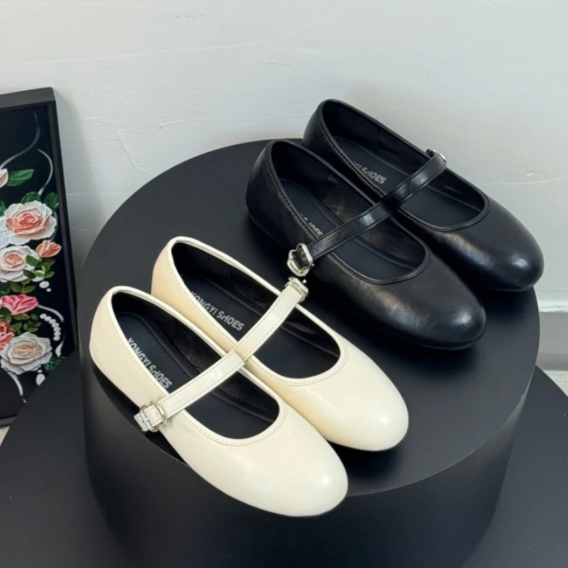 

Высококачественные женские балетки на весну, удобные туфли с круглым носком и мягкой подошвой, элегантные туфли Мэри Джейн в уличном стиле для женщин