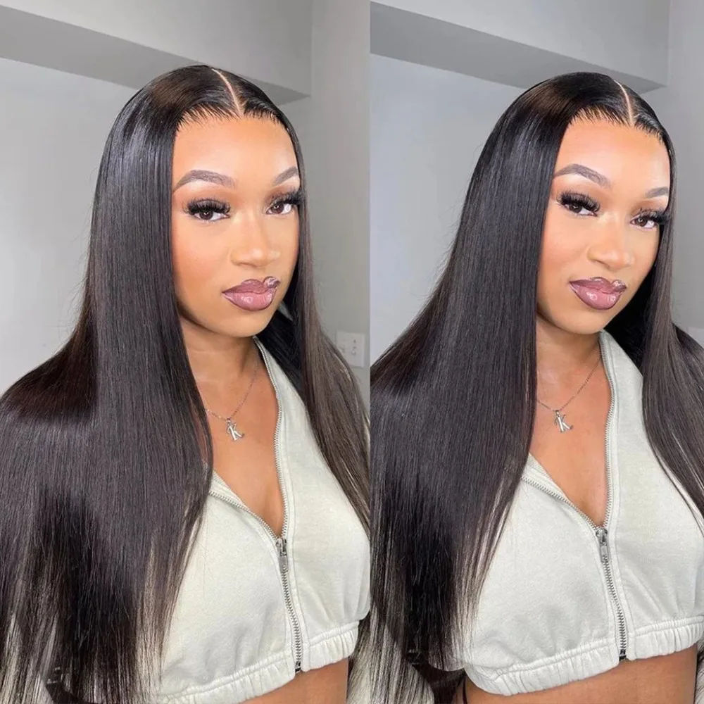 

30 38 Inch 200% Density 13x4 13x6 HD Full Frontal 360 Transparent Lace Long Straight 5x5 Closure Human Hair Pre plucked Wigs