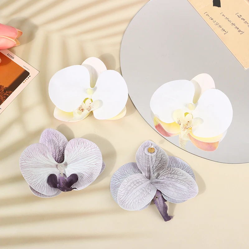 Pendientes de tuerca de flor de Orquídea de mariposa de imitación para mujer, nuevo diseño de tendencia Simple, accesorios de fiesta