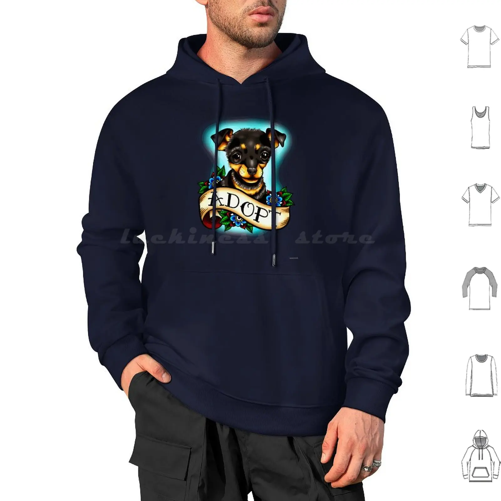 

Adopt A Dog Hoodies Long Sleeve Traditional Tattoo Tattoo Design Tattoo Adopt Dog Puppy Flowers Adoption Cute Blue