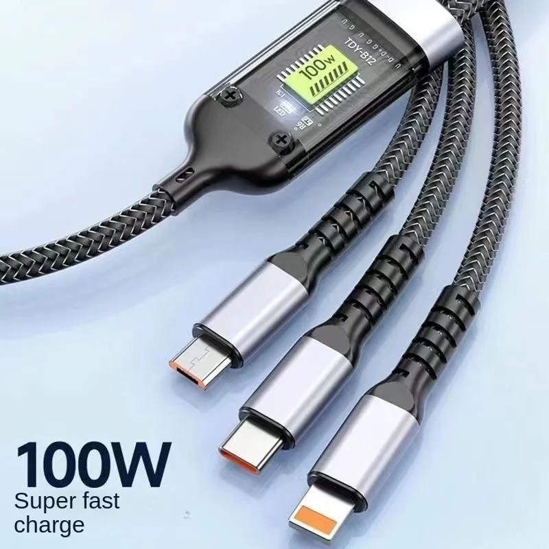 Kabel 31USB100W do szybkiego ładowania i transmisji danych mini mikrokomputer USB C dla iPhone\'a, Androida, Xiaomi Super szybkie ładowanie w oplocie