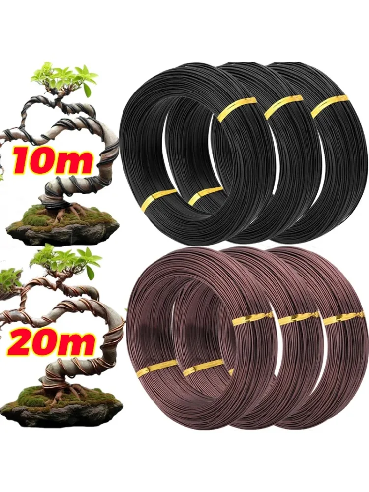 5/20M Bonsai-Trainingsdraht-Set für Gartenpflanzenunterstützung, Aluminiumdraht, DIY Bonsai-Bastelset, Kletterpflanzen- und Baumformung, Gartenwerkzeug
