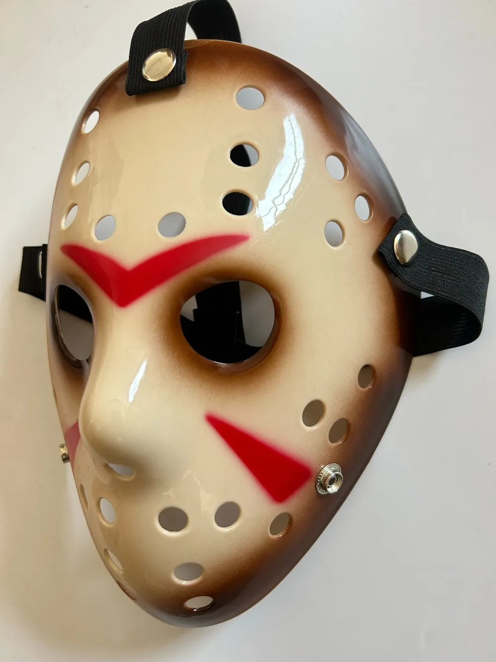 قناع الهوكي الصلب PVC قناع حفلة رعب للرجال والنساء زي مخيف تأثيري عيد الميلاد حفلة تنكرية المشرح القاتل زي الدعامة #1