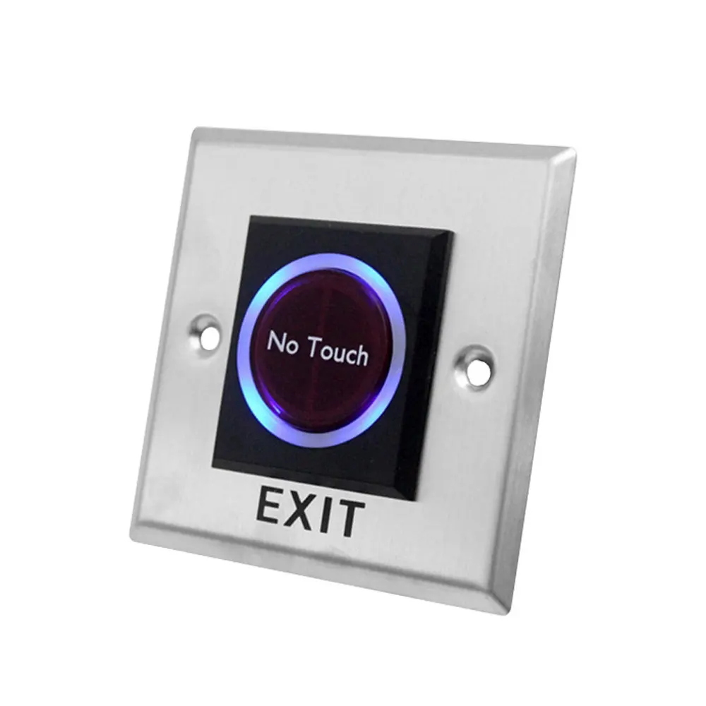 Non Touch Exit Button 433MHz Door Release Push Switch For Access Control System COM NO NC with Double Button Remote Control