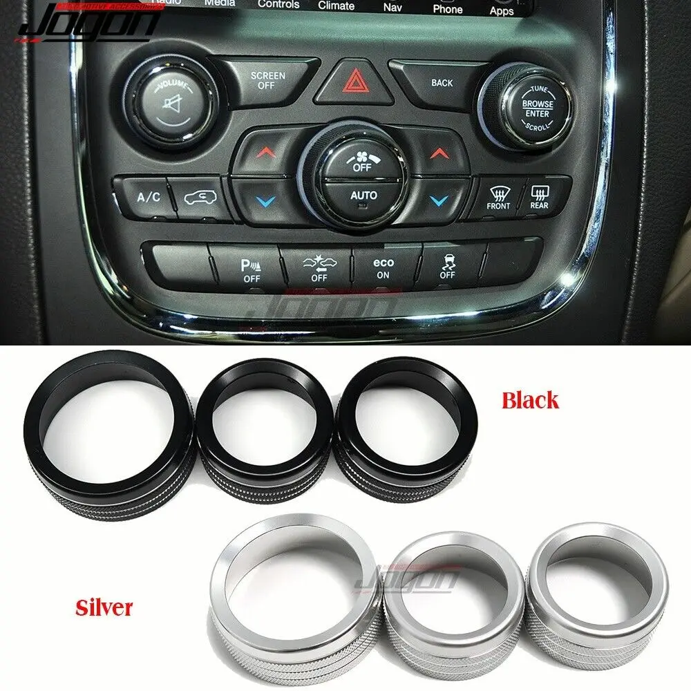 Para dodge durango 2014 2015 2016 2017 2018 2019 2020 capa de controle de volume do carro botão interruptor ac guarnição acessórios interiores