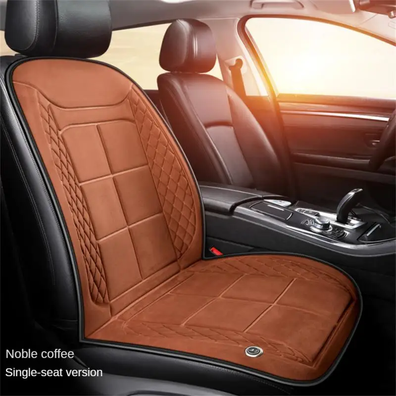 

Plush Car Seat Cover Set 12/24v Universal Warm Practical Durable Auto Parts Car Cushion Multifunctional Auto Seat Protector Mat