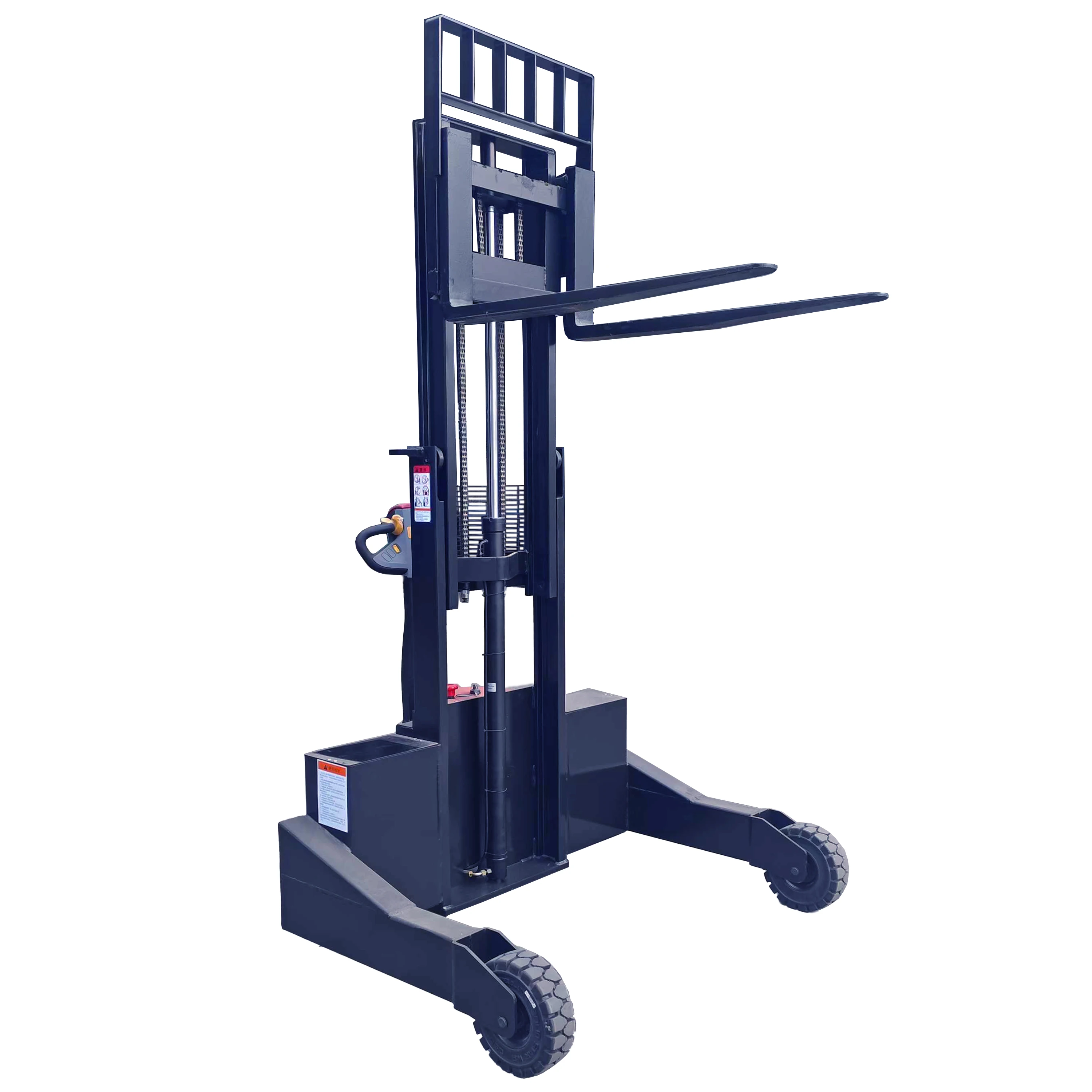 Factory Price Off-Road Model Electric Pallet Stacker 1000kg 1500kg 2000kg Semi Electric Forklifts Lift Equipment for Off-Road