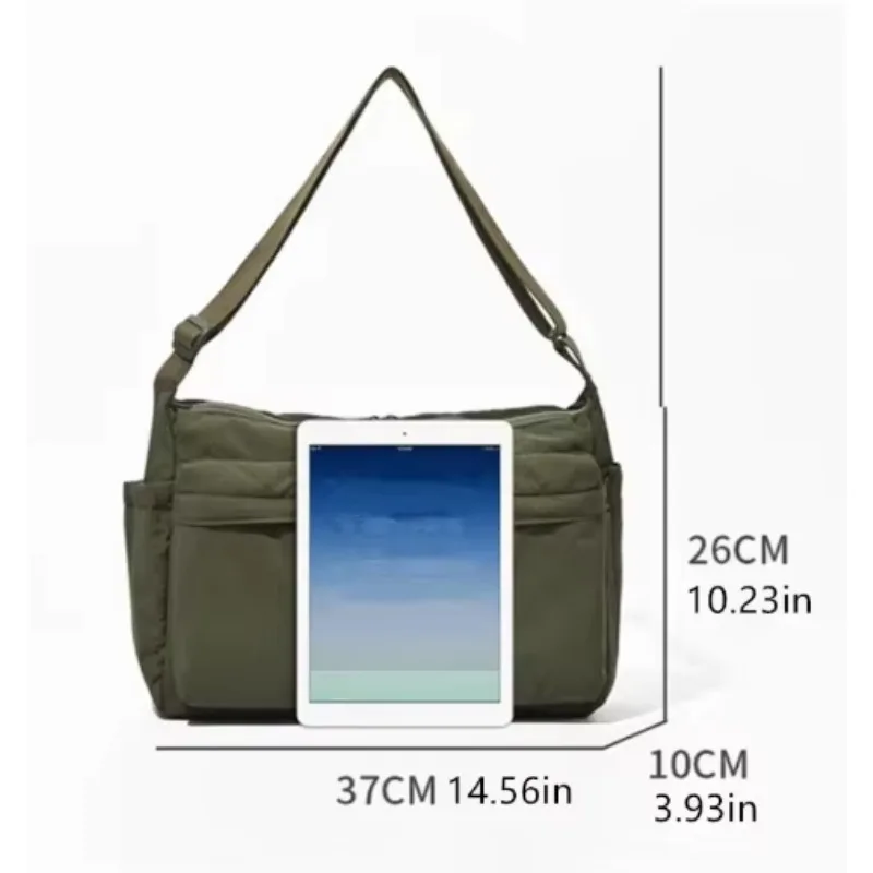 Lässige Messenger-Taschen mit mehreren Fächern für Damen, modische Nylon-Umhängetasche, große Handtasche für Damen, Reisetasche, Einkaufstasche. – Detail 4