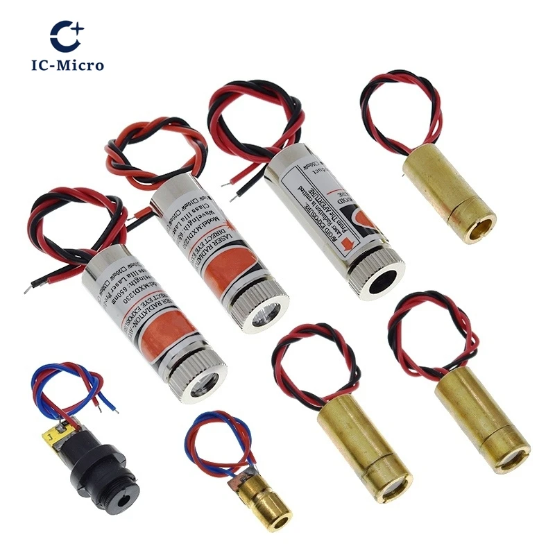 650nm 5mW Red Point / Line / Cross Laser Module Head Glass Lens Focusable Focus Adjustable Laser Diode Head Industrial Class
