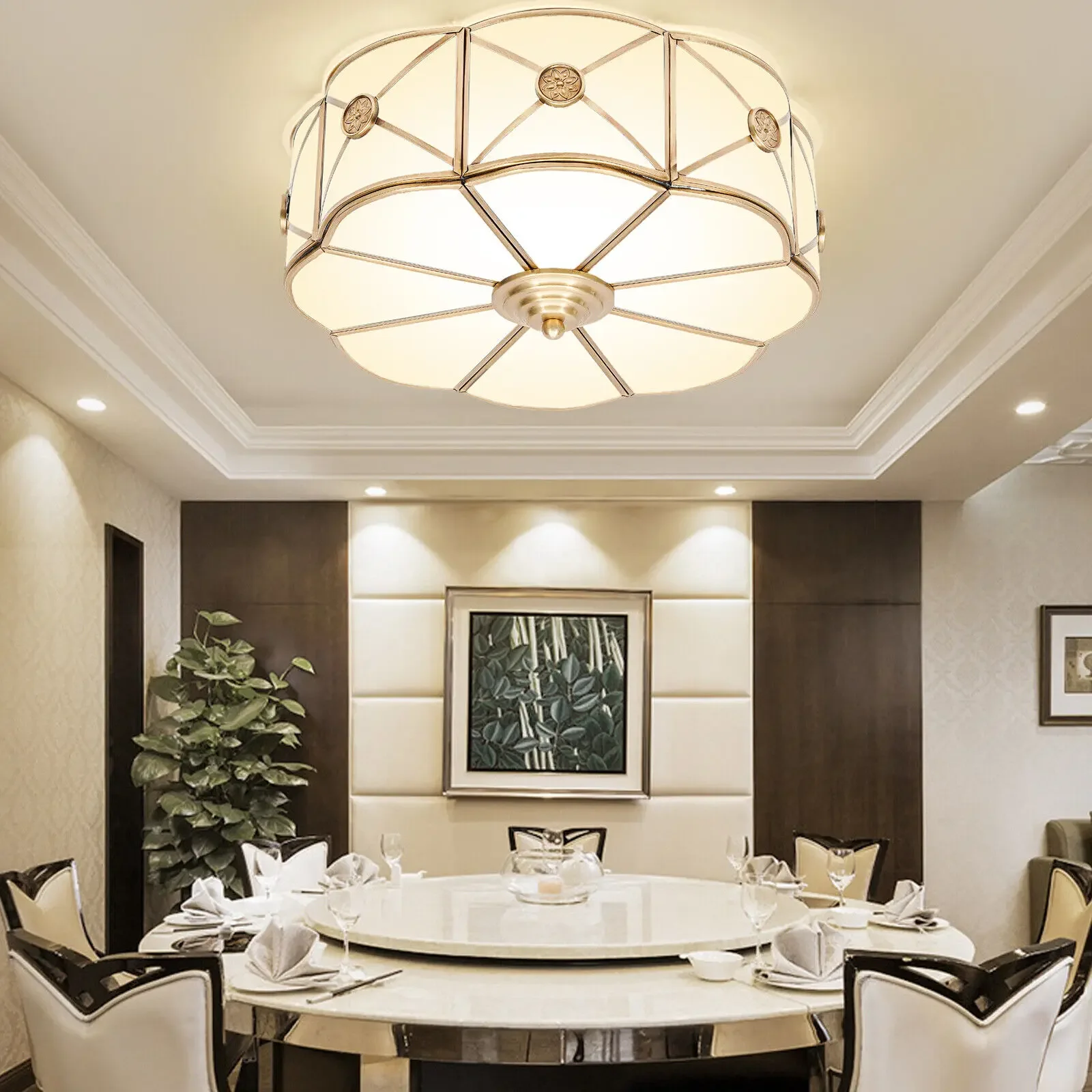 Modern Floral LED Ceiling Pendant Light - Crystal Chandelier Fixture for Dining Room Decor