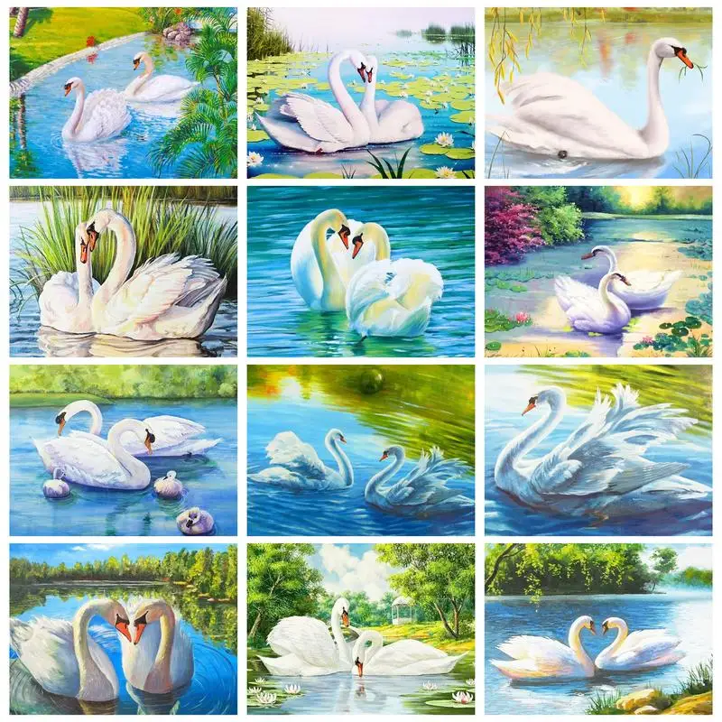 

RUOPOTY 5D Diamond Painting Full Round/Square Animal Swan Embroidery Home Decoration Mosaic Cross Stitch Handmade Gift