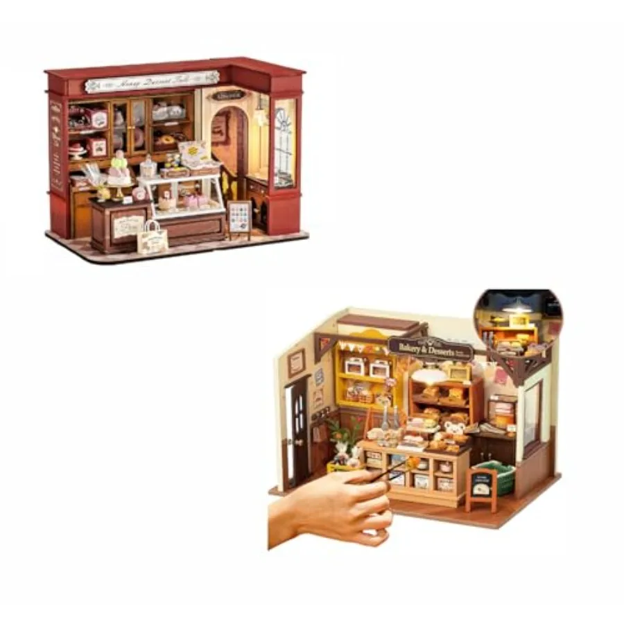 

Набор для сборки миниатюрного домика своими руками: деревянный кукольный домик с окрашенными деталями в пастельных тонах для творческого декора и развивающих игр