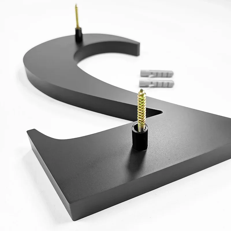 8inch/200mm Floating House Number 3D Numbers Address Sign #0-9 Letters Big Modern Door Plates Home Outdoor Numeros