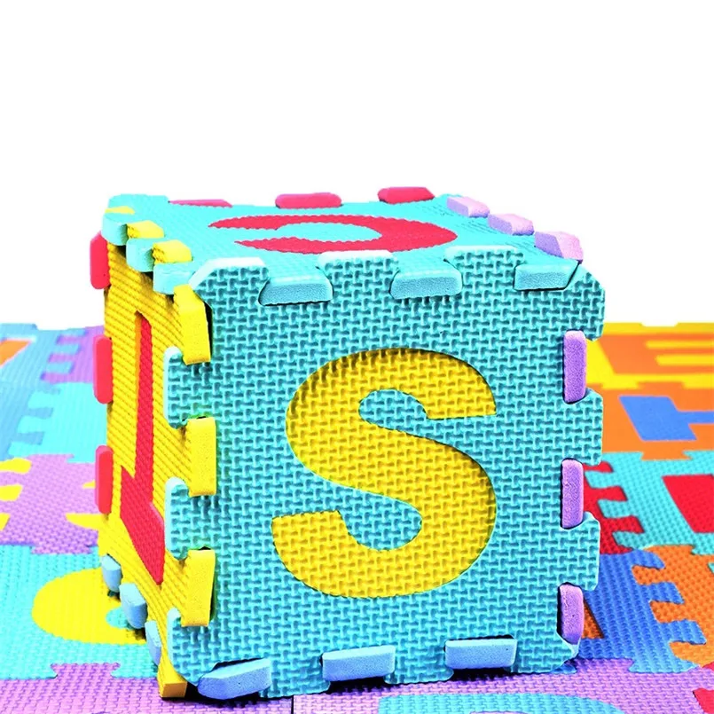 36Pcs Kids Mini EVA Alphabet Numbers Foam Floor Baby 3D Letters Puzzle Mat Soft Children Baby Crawling Mat Educational Toys