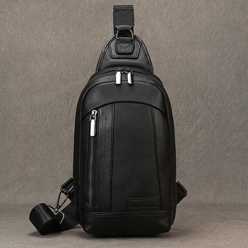

Men's Sling Chest Bags Business Leisure Multi-functional Fashion Chest Bags Simple Leather Bag Busti Pacchetti MHXB