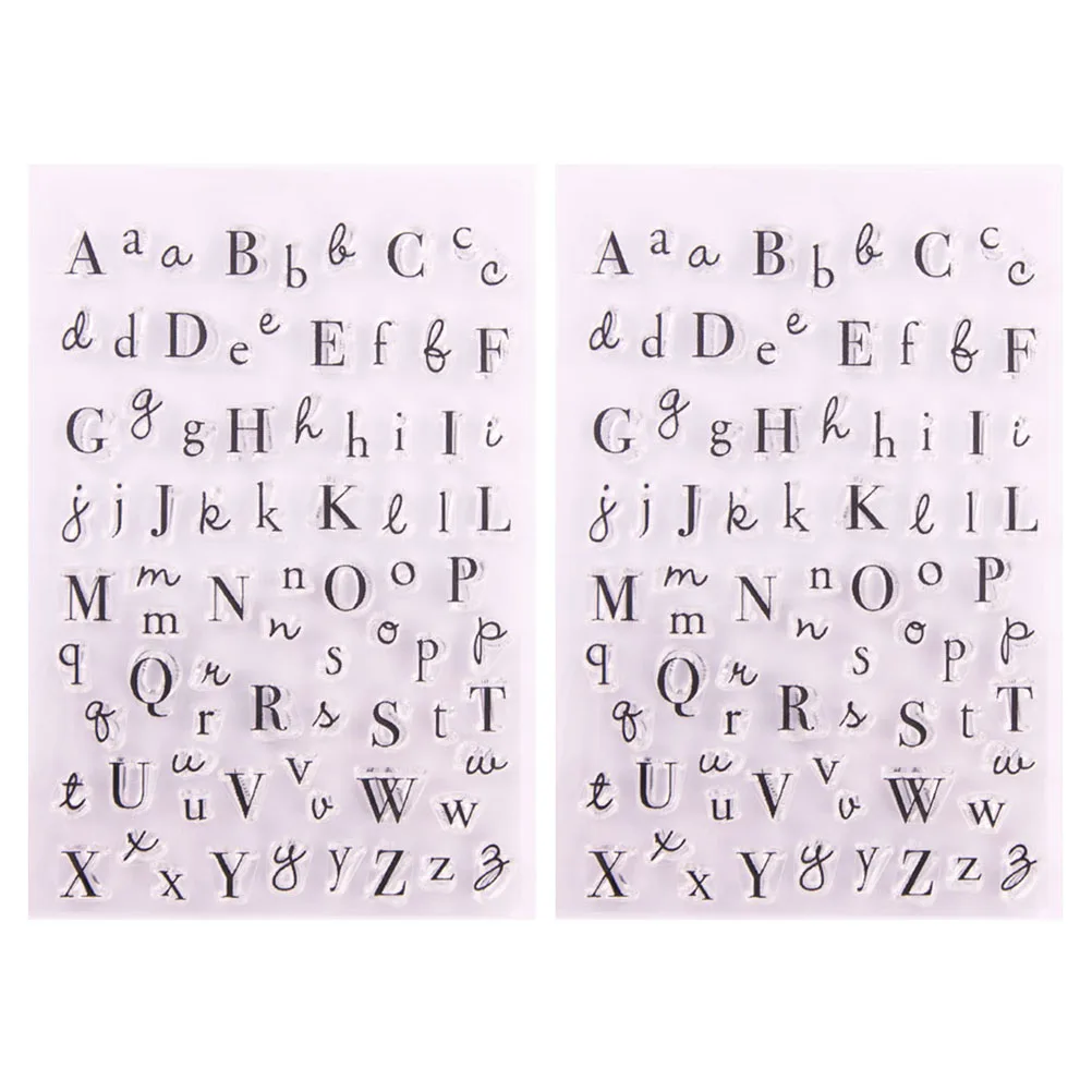 

2pcs Transparent Clear Tpr Seal Scrapbooking Stamps Self Clinging Repositionable Stamps For Diy Crafts Journal Planner Projects