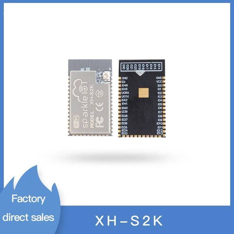 XH-S2K WiFi Tech Entièrement compatible avec les touristes Xtensa ESP32-S2-WROOM-1/ESP-12K-Microprocesseur Core 32 bits LX7 avec horloge 240 MHz