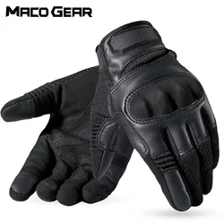 Touchscreen Leather Tactical Glove Outdoor Riding Cycling Combat Airsoft Shooting Paintball Hunting Sport Full Finger Gloves Men