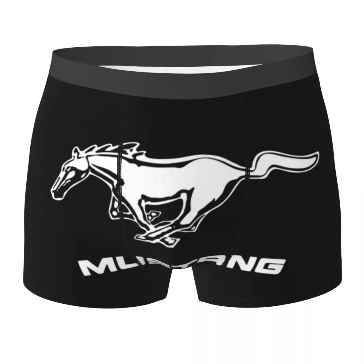 Boxer Underpants Shorts Ford Mustang Logo Panties Men Comfortable Underwear for Homme Man Boyfriend Gifts