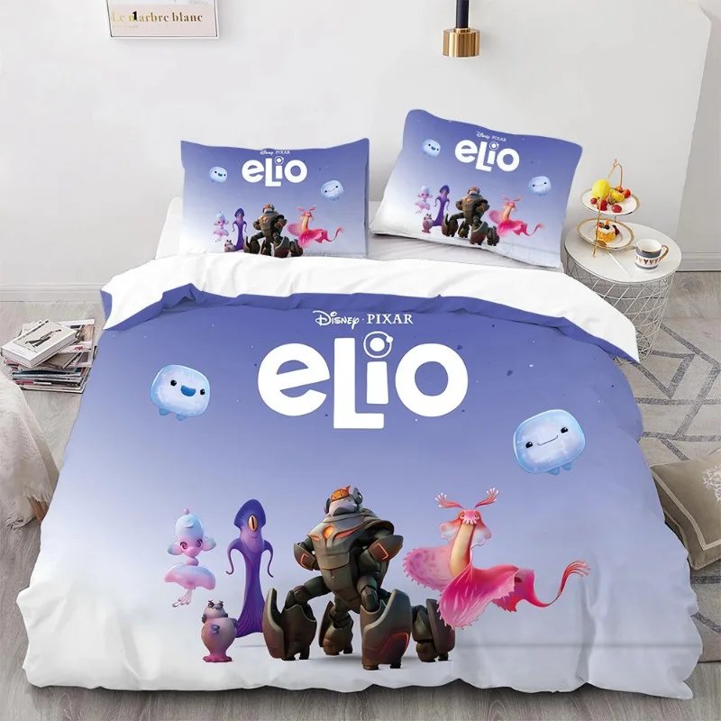 

Disney Elio Christmas Cartoon Duvet Cover Merry Christmas Bedding Set Queen King Full Size for Holiday Bedroom Teens Women Gifts