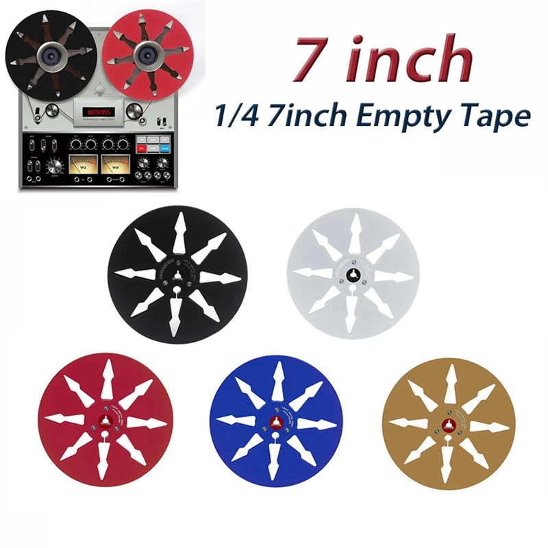 FFYY-7 นิ้ว 8 รูเปิด Empty Reel อลูมิเนียมเทปบันทึกโลหะ Reel เทปบันทึกสําหรับ Pioneer Analog Audio Recorder