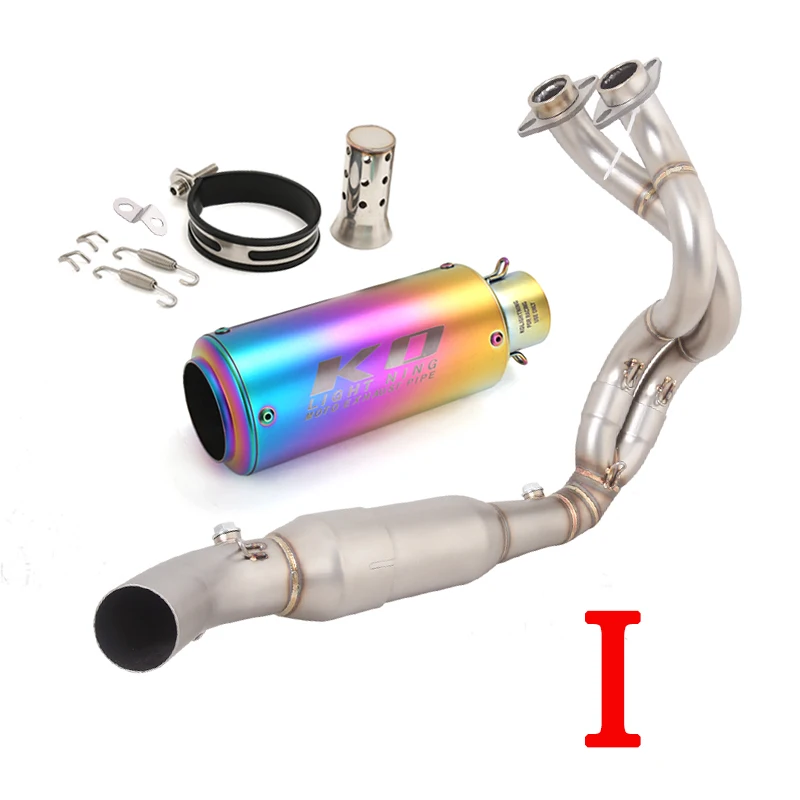 Voor Kawasaki Ninja 650 Z650 2023 2024 2025 Motorfiets Uitlaatpijp Uitlaatdemper Front Link Buis Rvs 51Mm Systeem