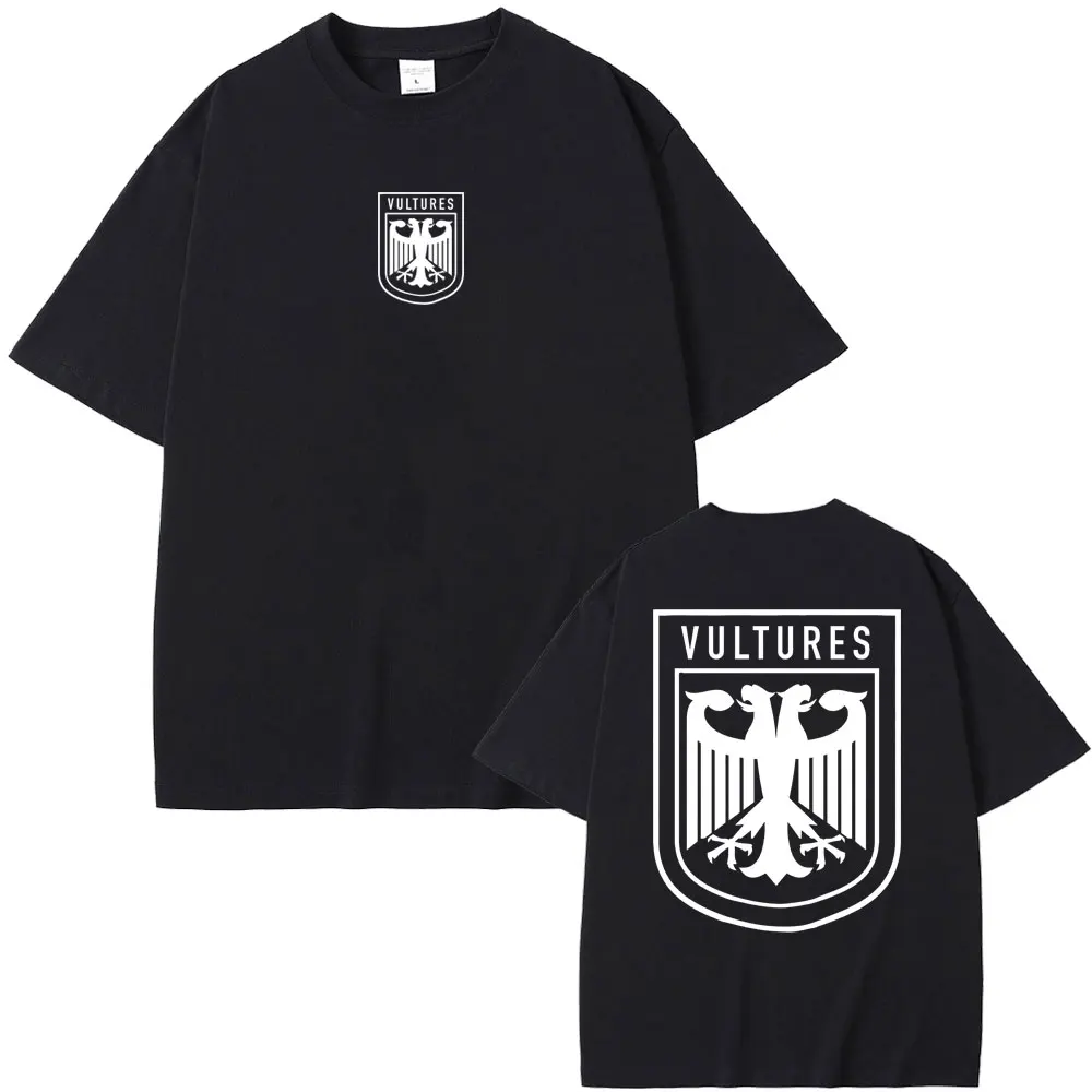 Rapper Kanye West Vultures New Music Album Graphic T Shirts Men Women Hip Hop Fashion T-shirts Male 100% Cotton Tshirt