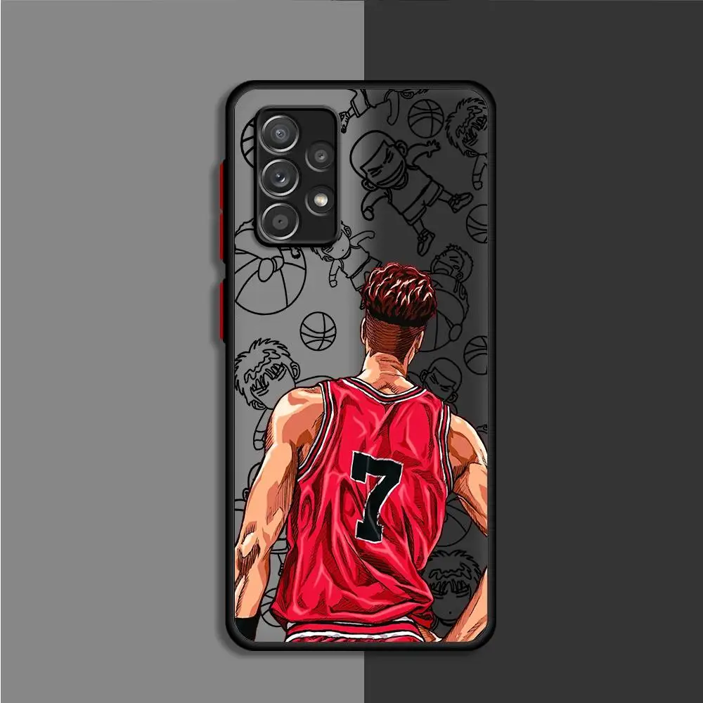 Cute Cartoon Slam Dunk Phone Case for Samsung Galaxy A52 A72 A12 A13 A21s A22 A23 A24 A33 A34 A51 A53 A54 A70 A72 A73 5G Cover