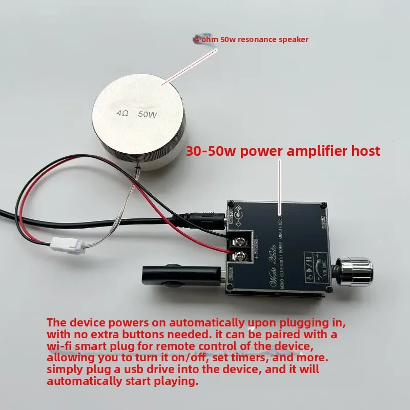 Sound resonance speaker hidden paste contact low frequency sounder