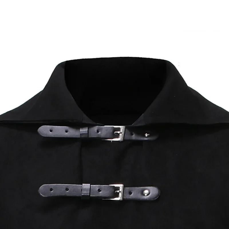 Masculino preto gótico medieval steampunk colete fino ajuste sem mangas renascentista vitoriano tailcoat jaqueta masculina traje de halloween gilet