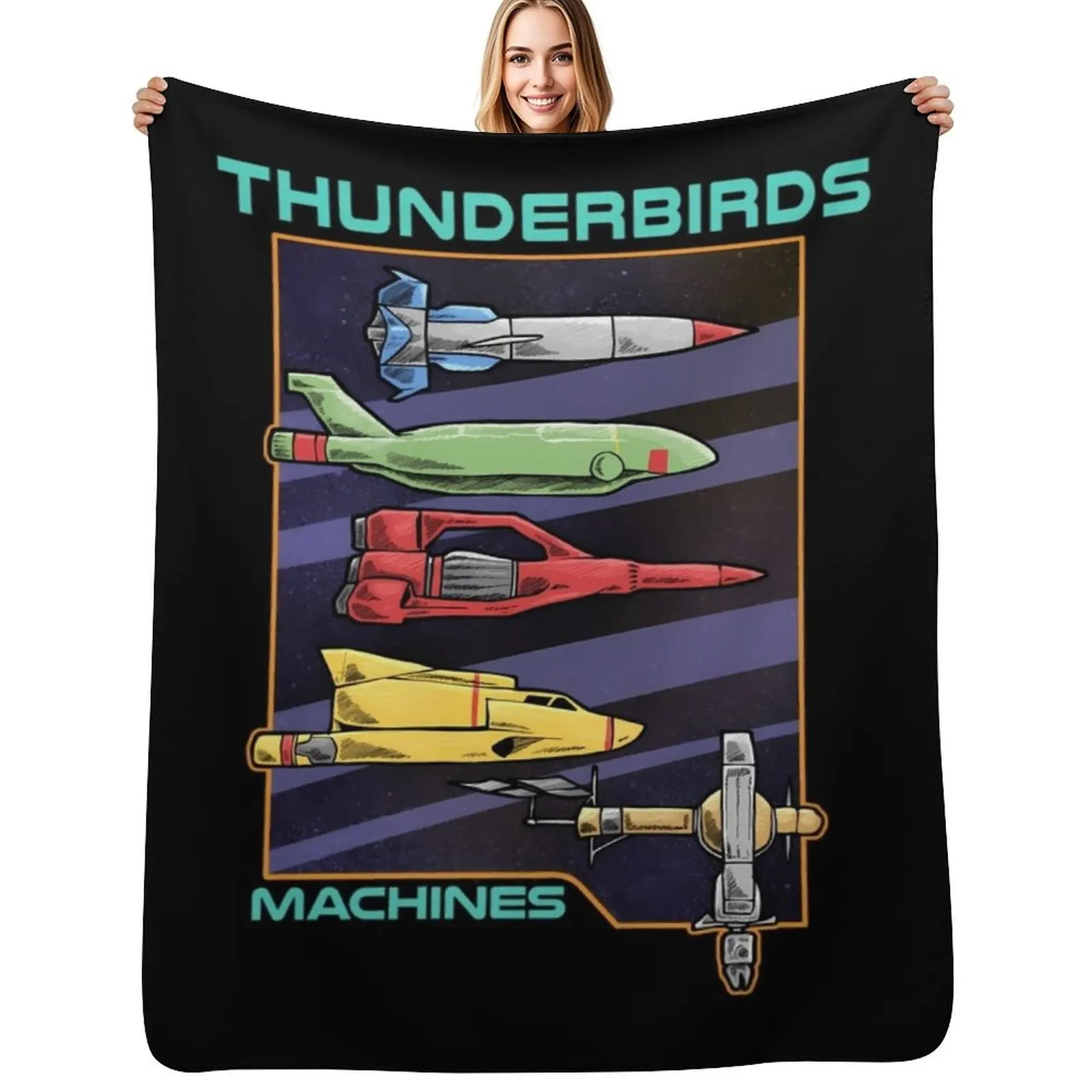 

Thunderbirds Machines Throw Blanket Plaid on the sofa Loose Luxury St heavy to sleep Blankets