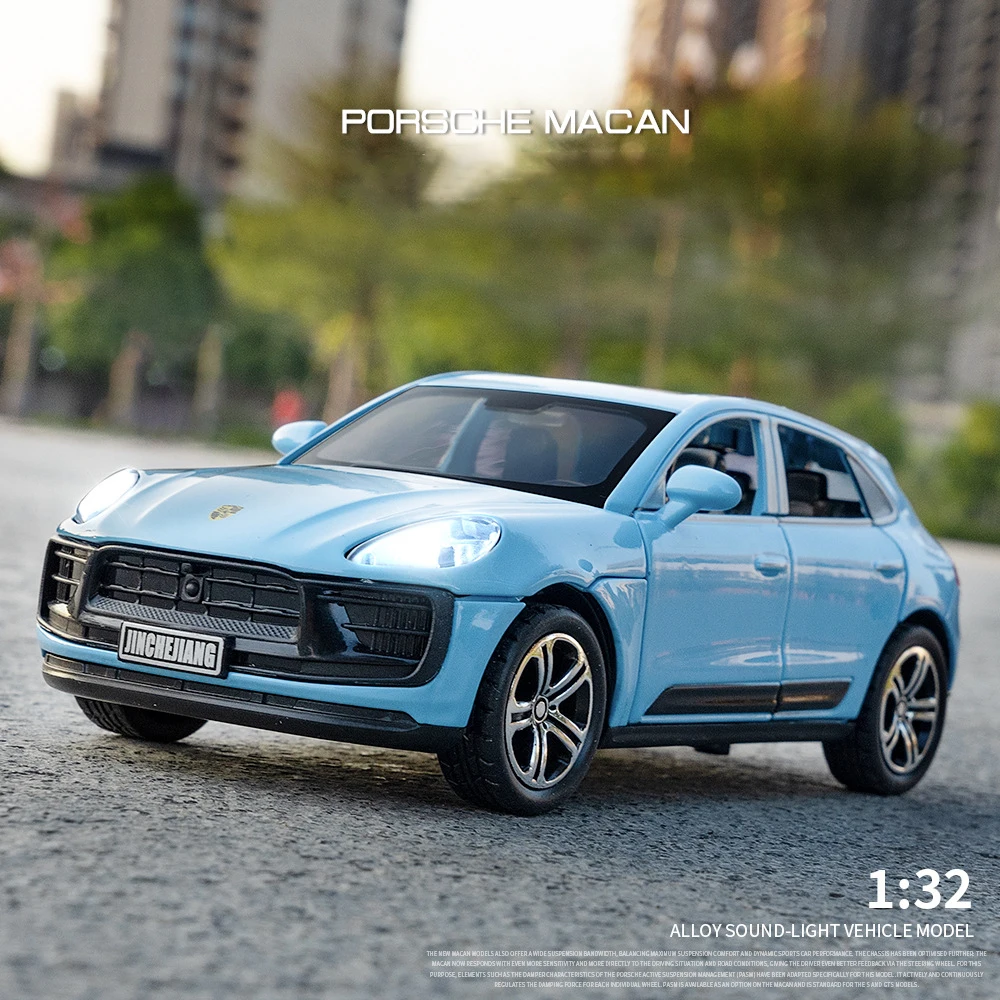 1:32 Macan SUV Alloy Model Car Toy Diecasts Casting Sound and Light Car Toys For Children Vehicle