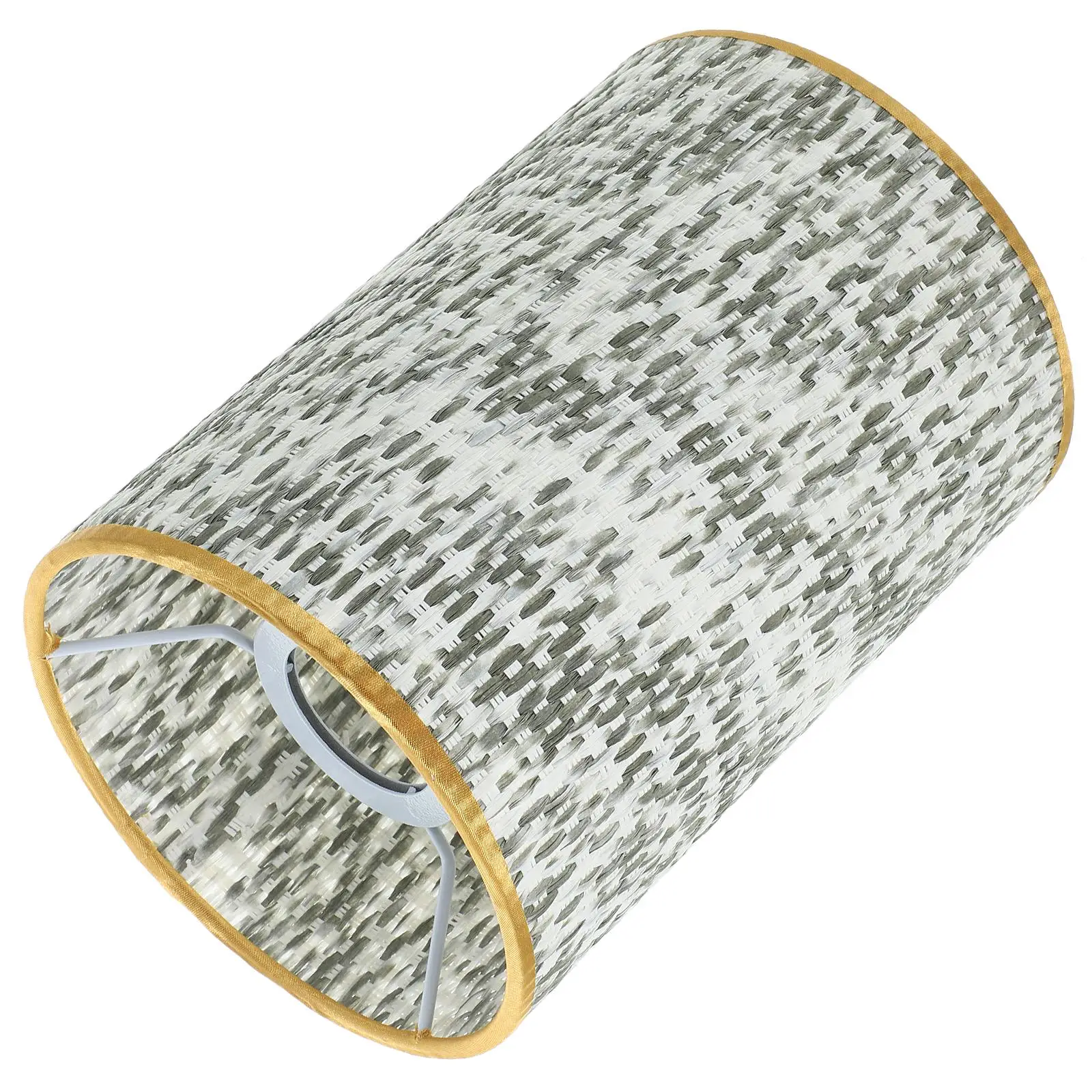 

Красочный тканый абажур из ПВХ, ночник для спальни, стол, торшеры, абажуры, барабан, деревенский деревенский стиль, декор для домашнего офиса