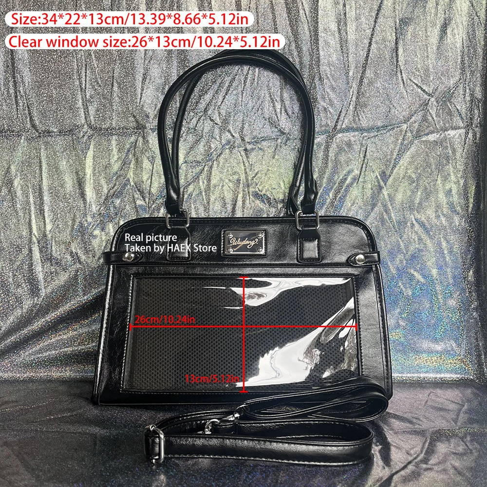 HAEX Y2K Designer Women Ita Bags 2026 PU Small Capacity DIY Anime Badge Crossbody Shoulder Bag Subculture JK Uniform Bolso Mujer