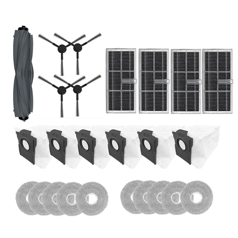 ABUL-25 pezzi per Dreame L10s Ultra Gen 2/L30s Ultra/L30 Pro Ultra Robot aspirapolvere spazzola laterale principale filtro mop sacchetti per la polvere