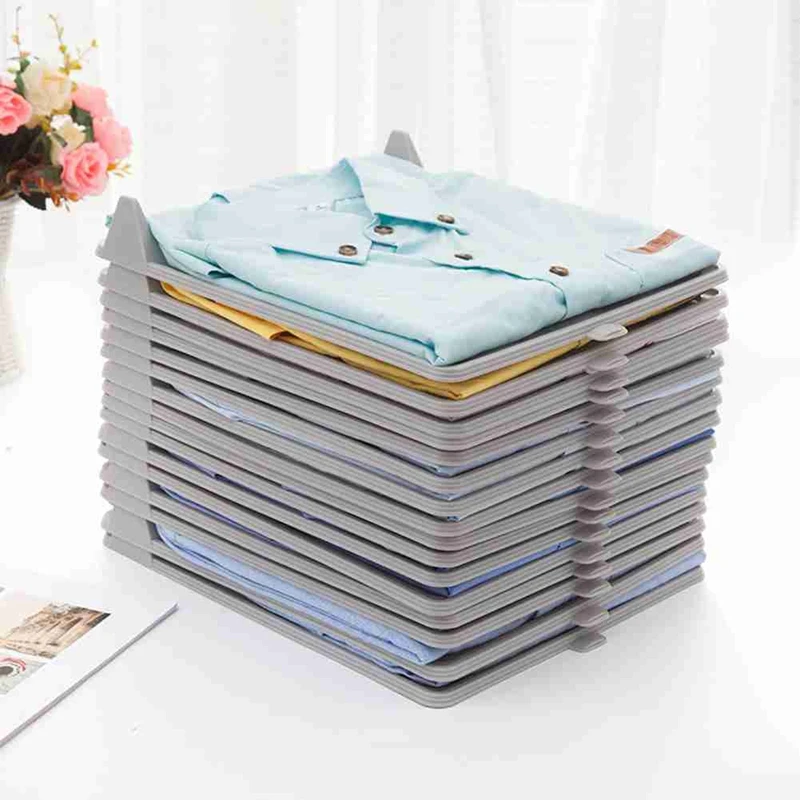 Shirt Receiving Plate Stackable T-Shirt Finisher Folding Clothes Board Multifunctional Portable Clothes Storage