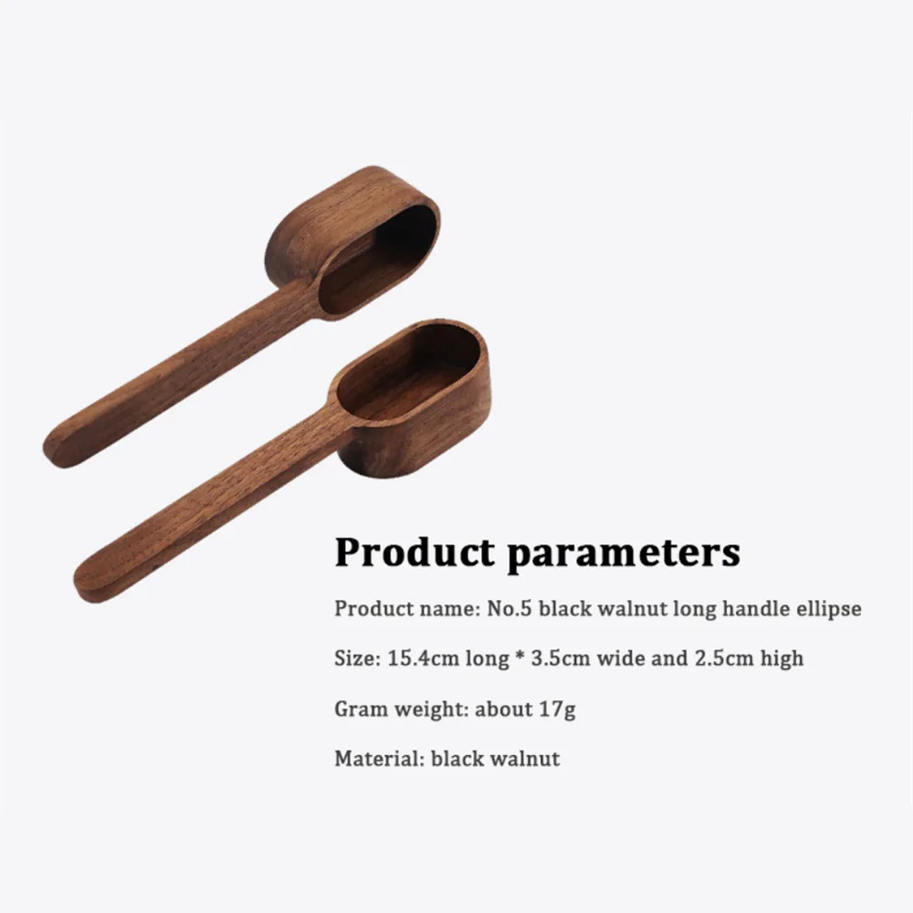 1~5PCS Multifunction Coffee Spoon To Bake Wooden Measuring Spoon Convenient Grace Black Walnut Spoon Home Baking Durable